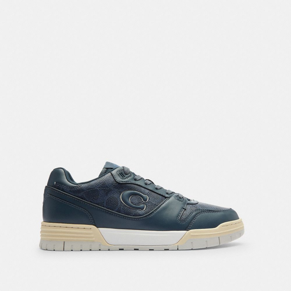 Men's Coach Soho Sneaker With Signature Canvas Denim Denim