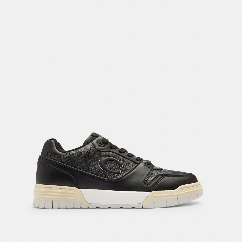 Women's Coach Soho Sneaker In Signature Canvas Charcoal Black