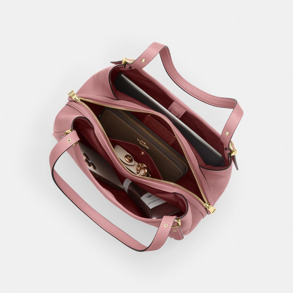 Coach Erin Shoulder Bag Gold Peony