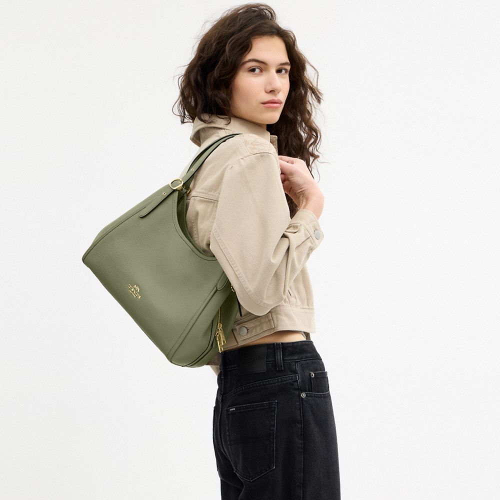 Coach Erin Shoulder Bag Gold Pistachio