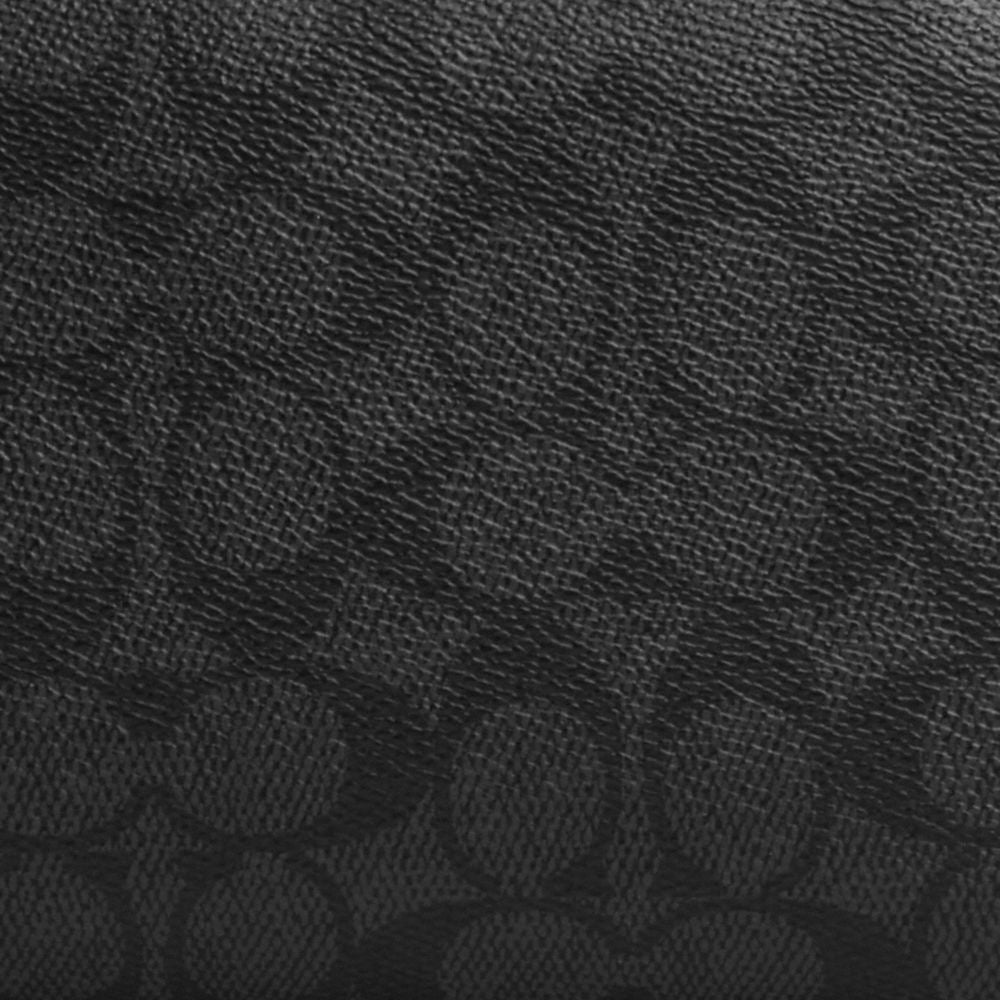 Coach Small Travel Kit In Signature Canvas Gunmetal Charcoal Black