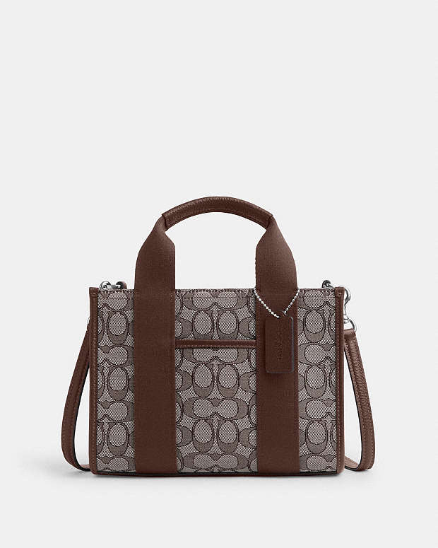Smith Tote Bag 24 In Signature Jacquard Signature Jacquard-Silver-Oak-Maple Signature Jacquard-Silver-Oak-Maple