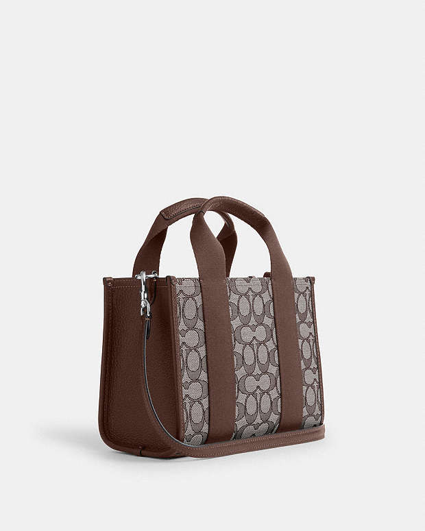 Smith Tote Bag 24 In Signature Jacquard Signature Jacquard-Silver-Oak-Maple Signature Jacquard-Silver-Oak-Maple