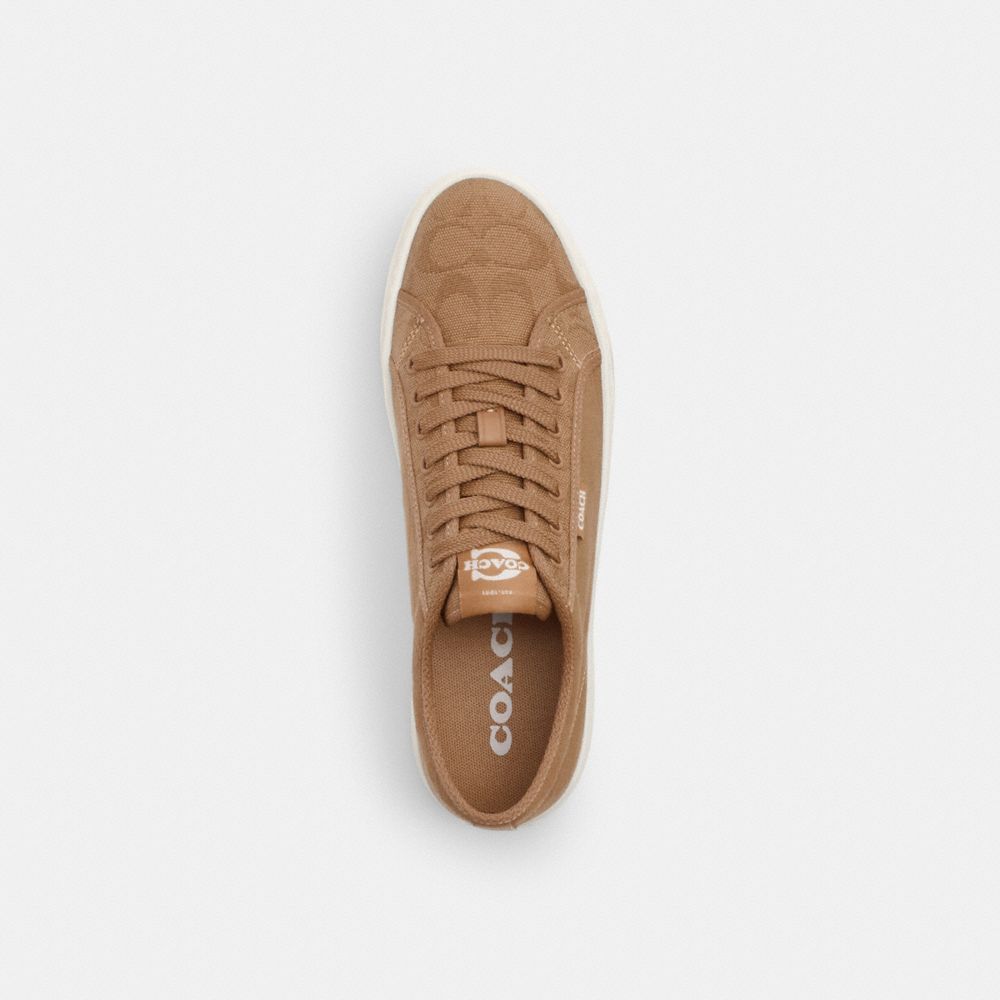 Women's Coach Canvas Sneaker Taupe