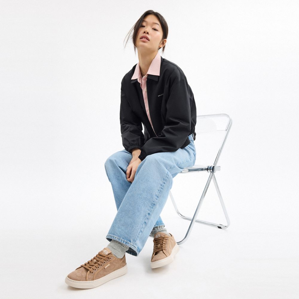 Women's Coach Canvas Sneaker Taupe