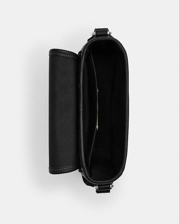 Lucas Crossbody Bag In Signature Jacquard Silver-Charcoal-Black Silver-Charcoal-Black