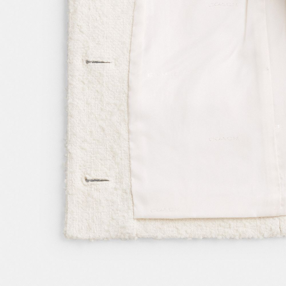 Coach Heritage C Boucle Vest Cream