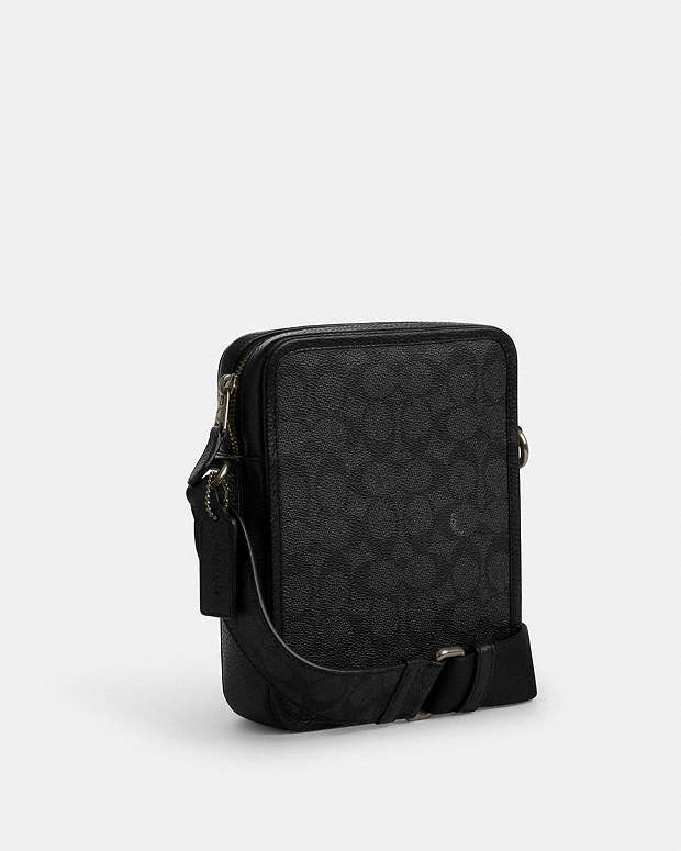 Sullivan Crossbody Bag In Signature Canvas Signature Canvas-Gunmetal-Charcoal-Black Signature Canvas-Gunmetal-Charcoal-Black