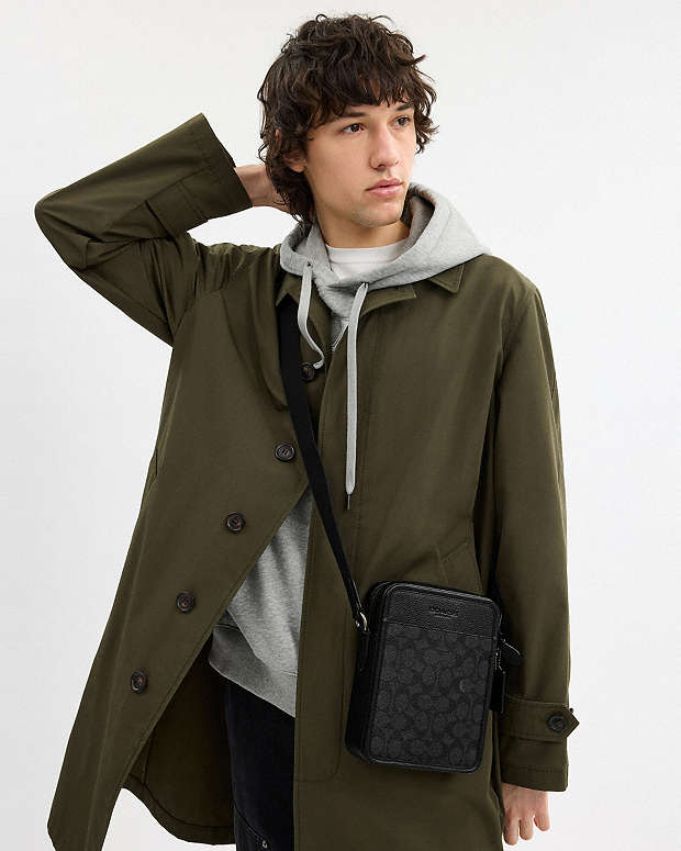 Sullivan Crossbody Bag In Signature Canvas Signature Canvas-Gunmetal-Charcoal-Black Signature Canvas-Gunmetal-Charcoal-Black