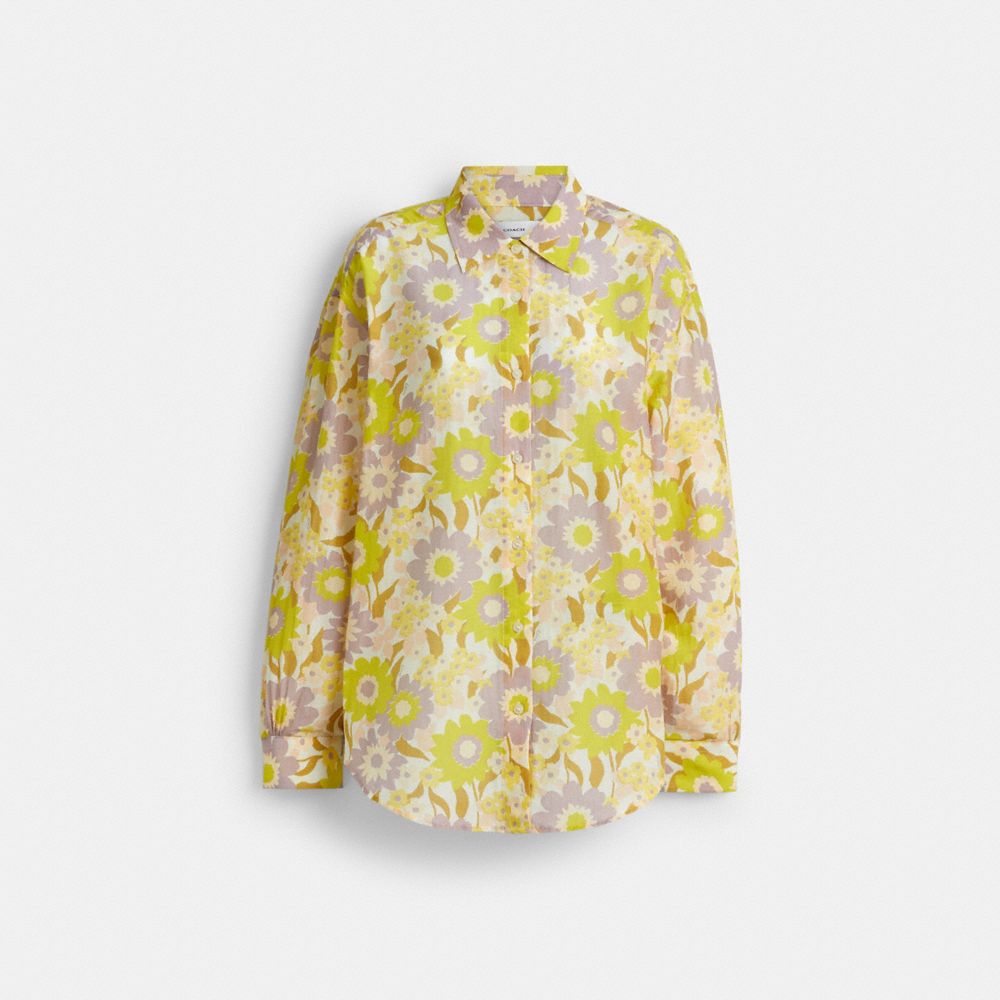 Coach Cotton Voile Shirt Yellow Floral