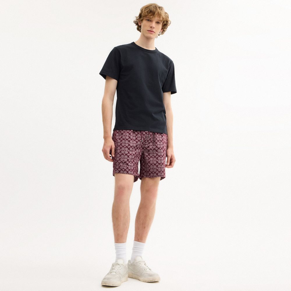 Coach Signature Camp Shorts Currant