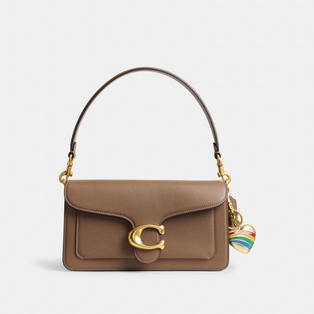 Coach Heart Bag Charm Brass Multi