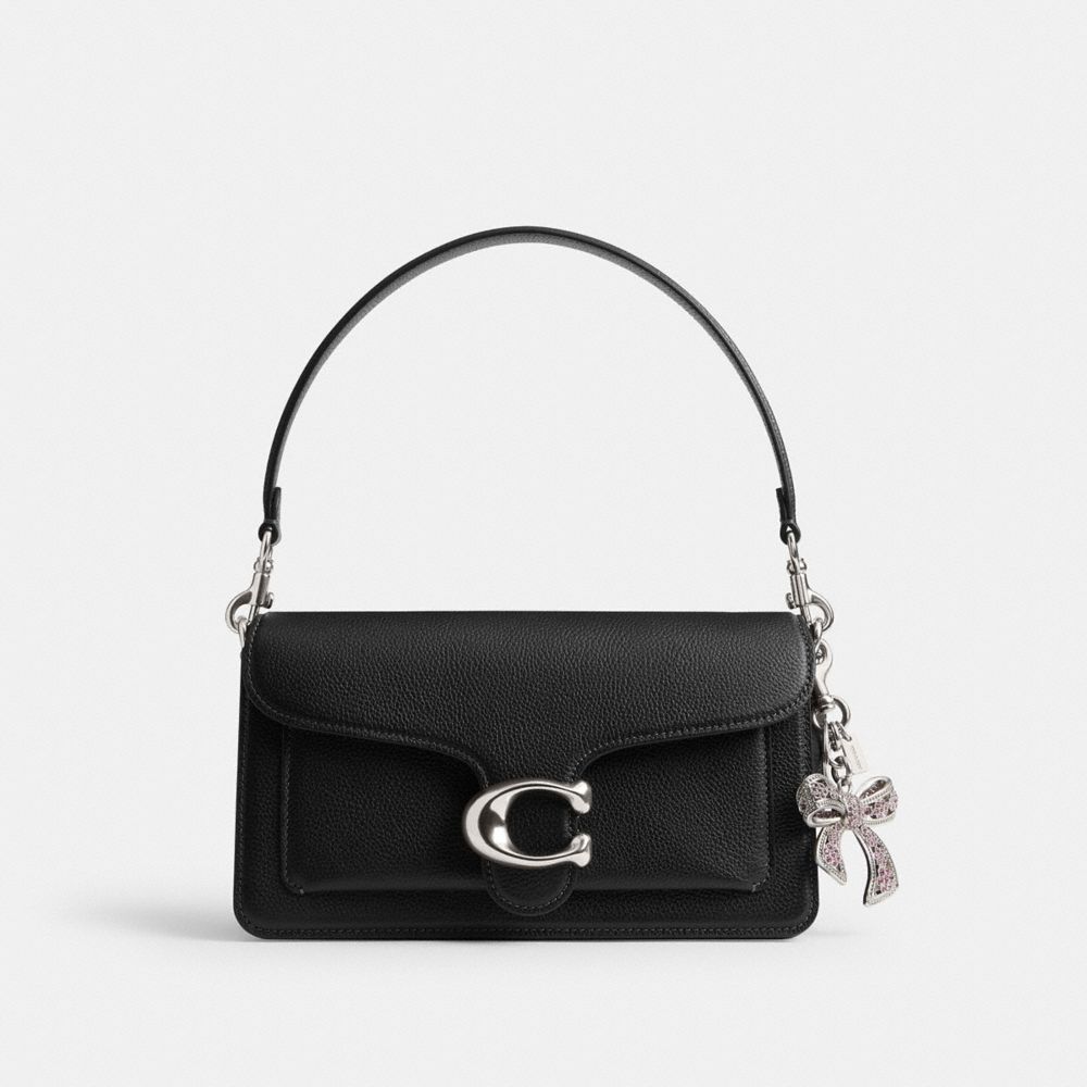 Coach Bow Bag Charm Silver Purple