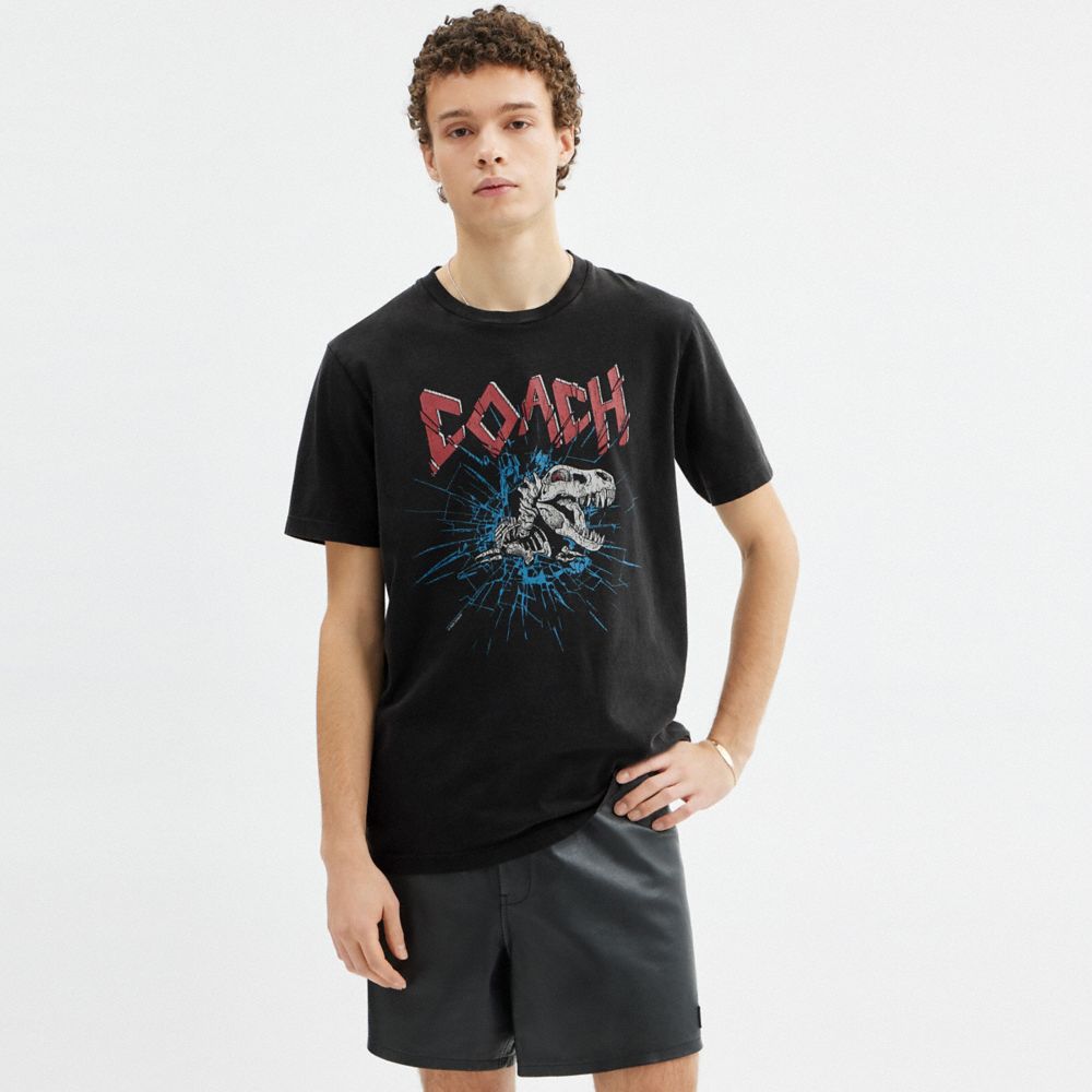 Coach Signature Skeleton Rexy T Shirt Black