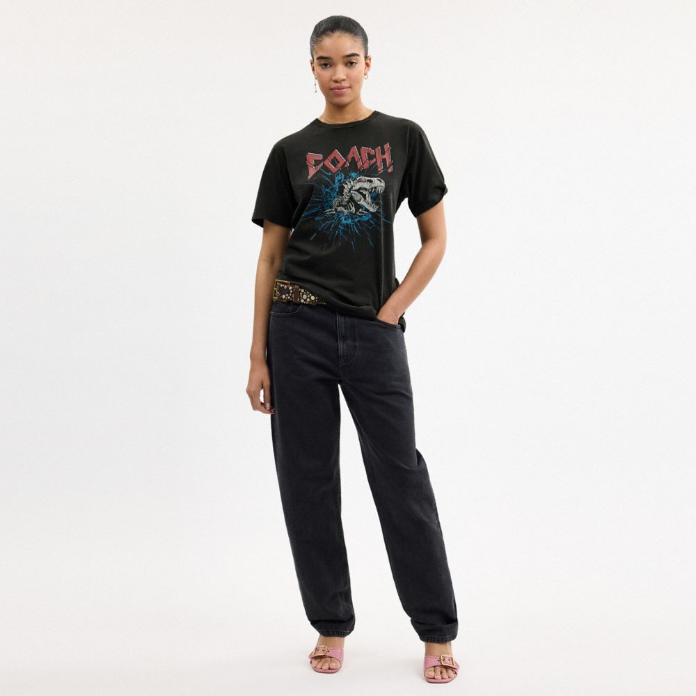 Coach Signature Skeleton Rexy T Shirt Black