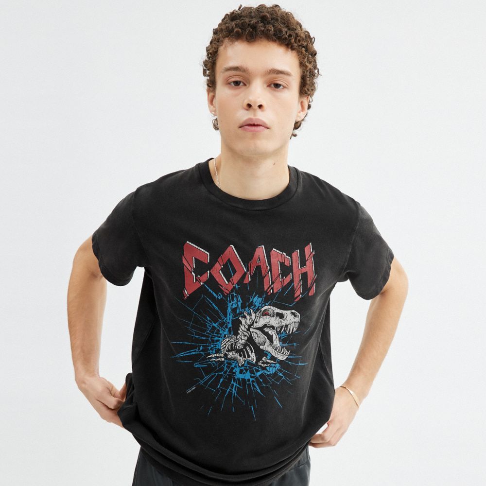 Coach Signature Skeleton Rexy T Shirt Black