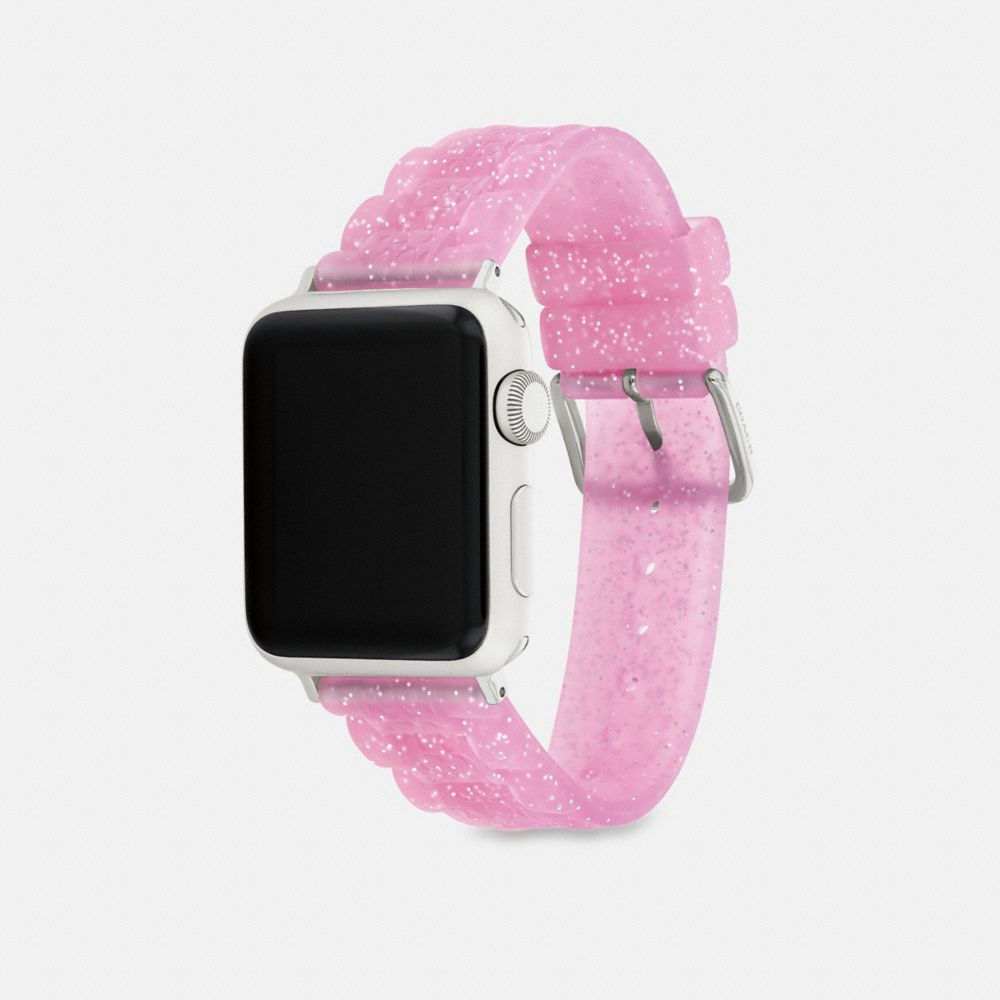 Coach Apple Watch® Strap, 38 Mm, 40 Mm And 41 Mm Fuschia