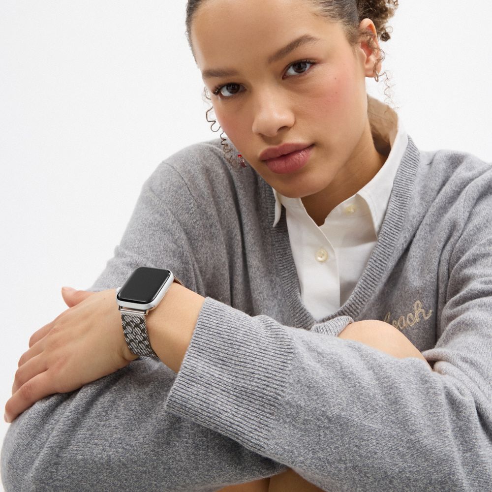 Coach Apple Watch® Strap, 38 Mm, 40 Mm And 41 Mm Stainless Steel