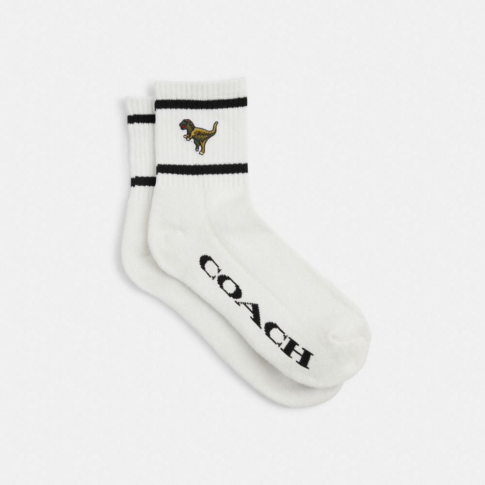Coach Rexy Quarter Crew Socks Chalk