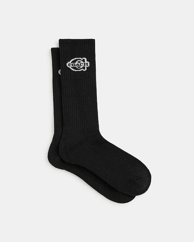 Soho Calf Socks Black Black