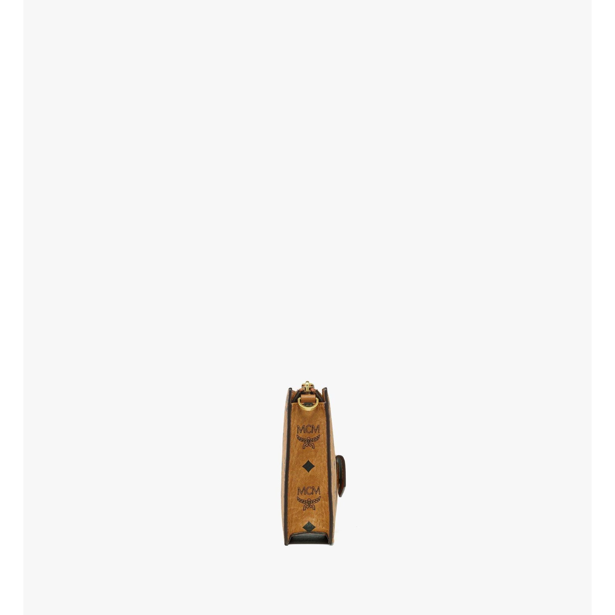 MCM Small Aren Standing Crossbody Pouch in Visetos