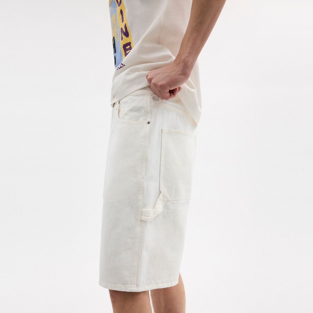 Coach Denim Shorts White