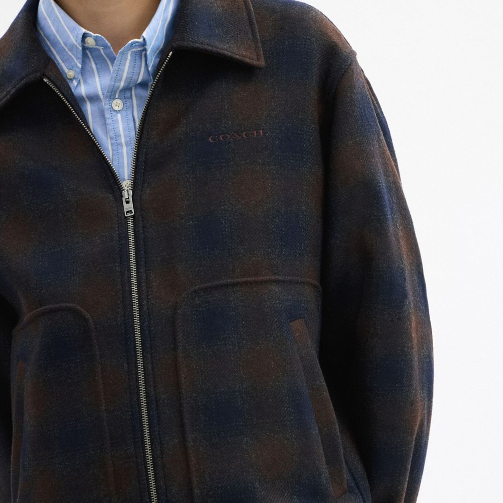 Coach Wool Short Jacket Brown