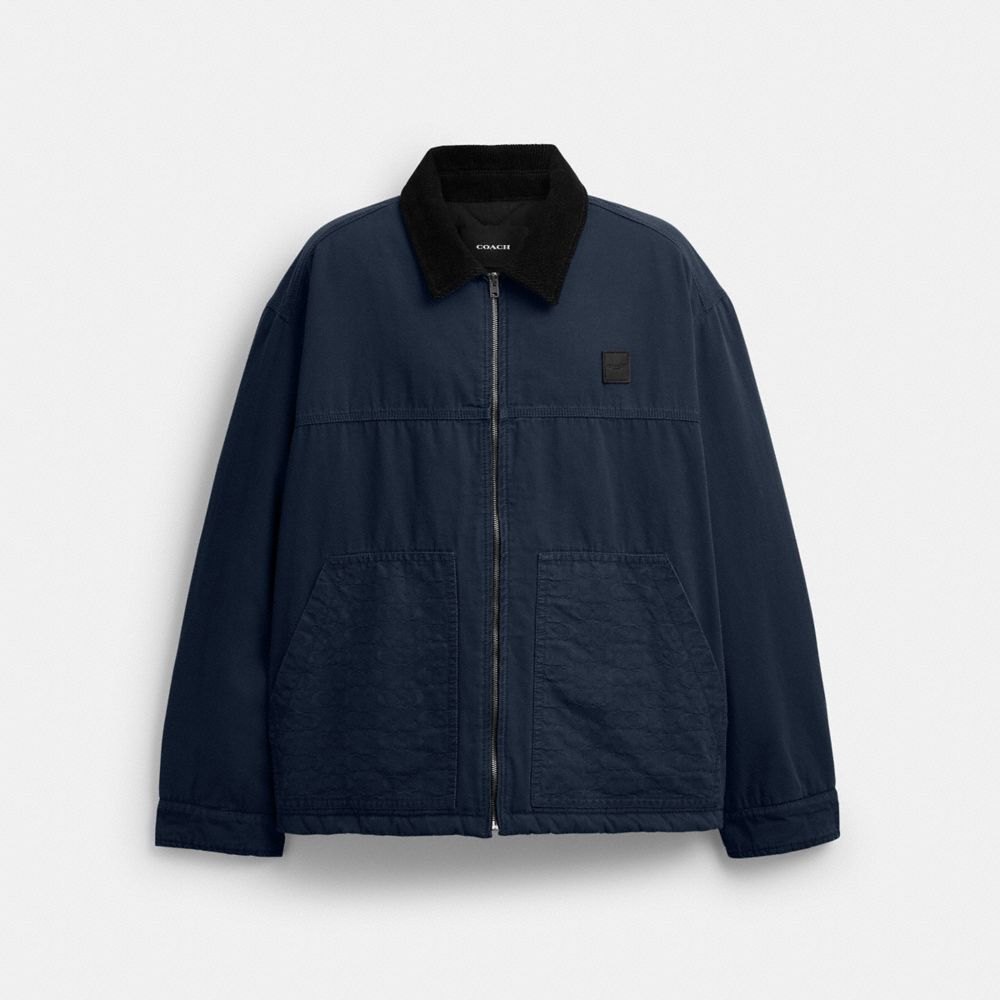 Coach Work Jacket With Quilted Lining Navy