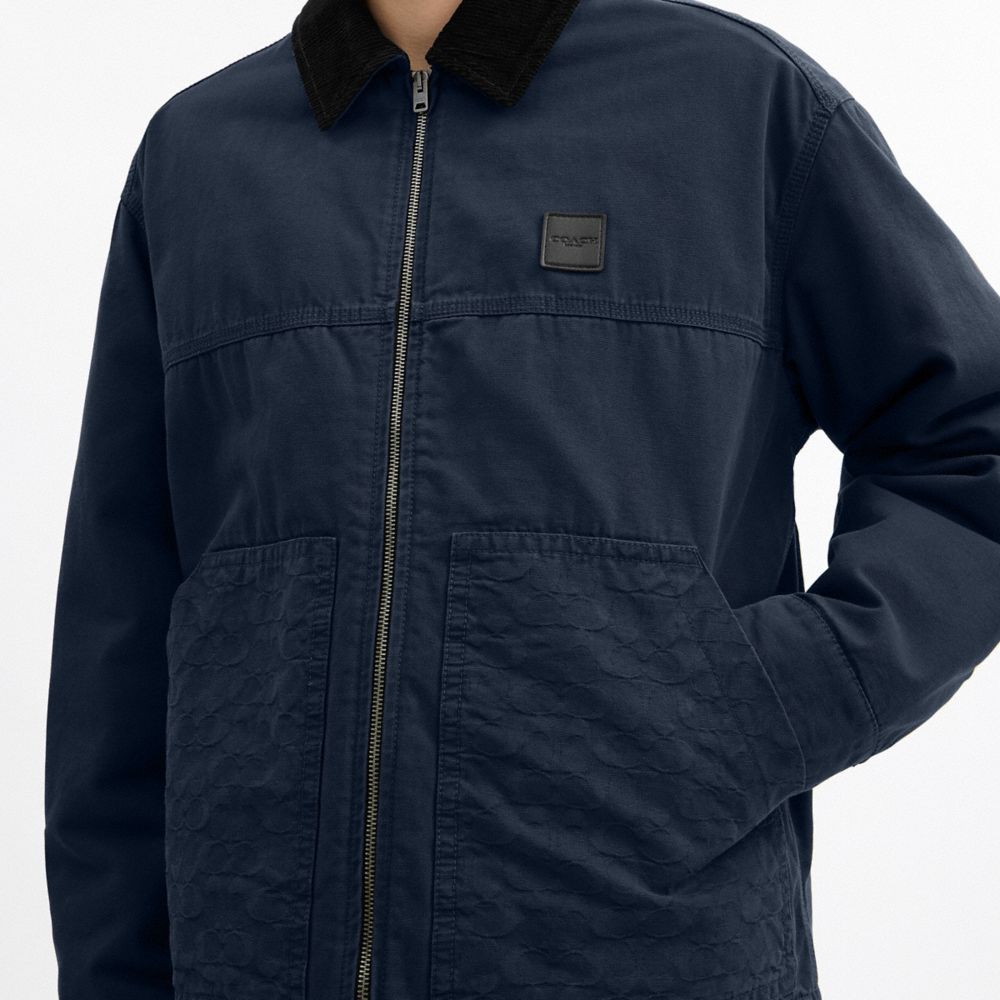 Coach Work Jacket With Quilted Lining Navy