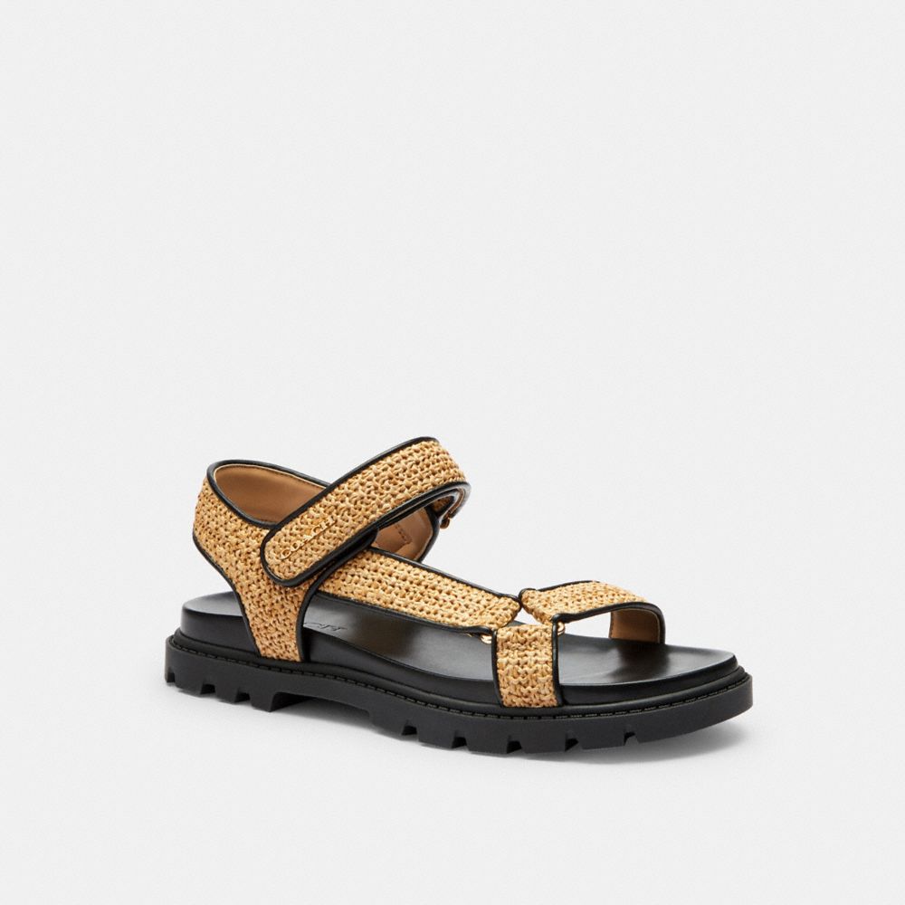 Coach Sport Sandal Toast Black