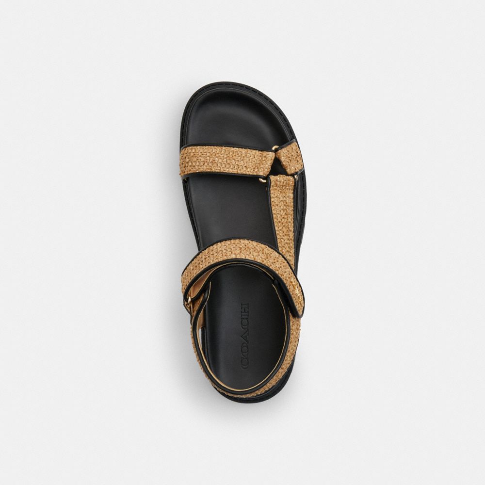 Coach Sport Sandal Toast Black
