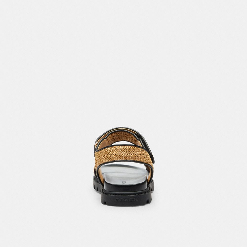 Coach Sport Sandal Toast Black