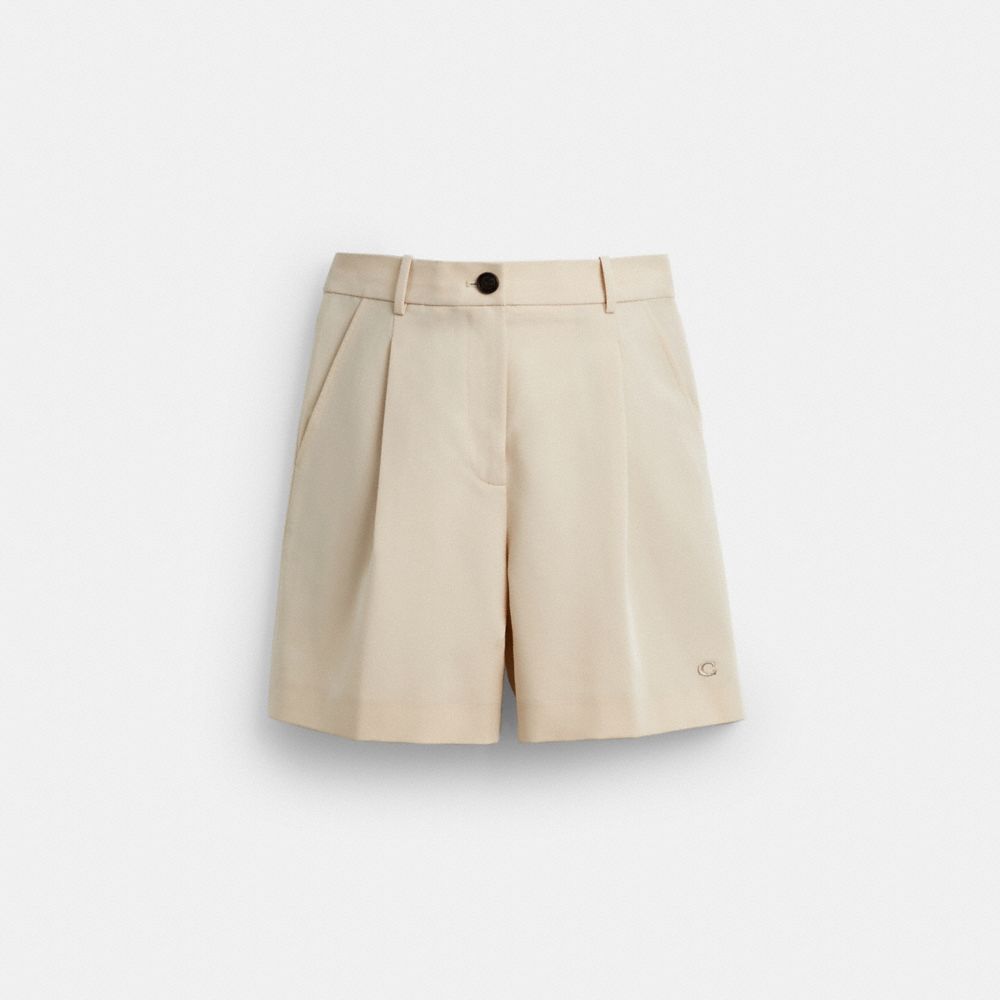 Coach Tailored Shorts In Recycled Polyester Sand