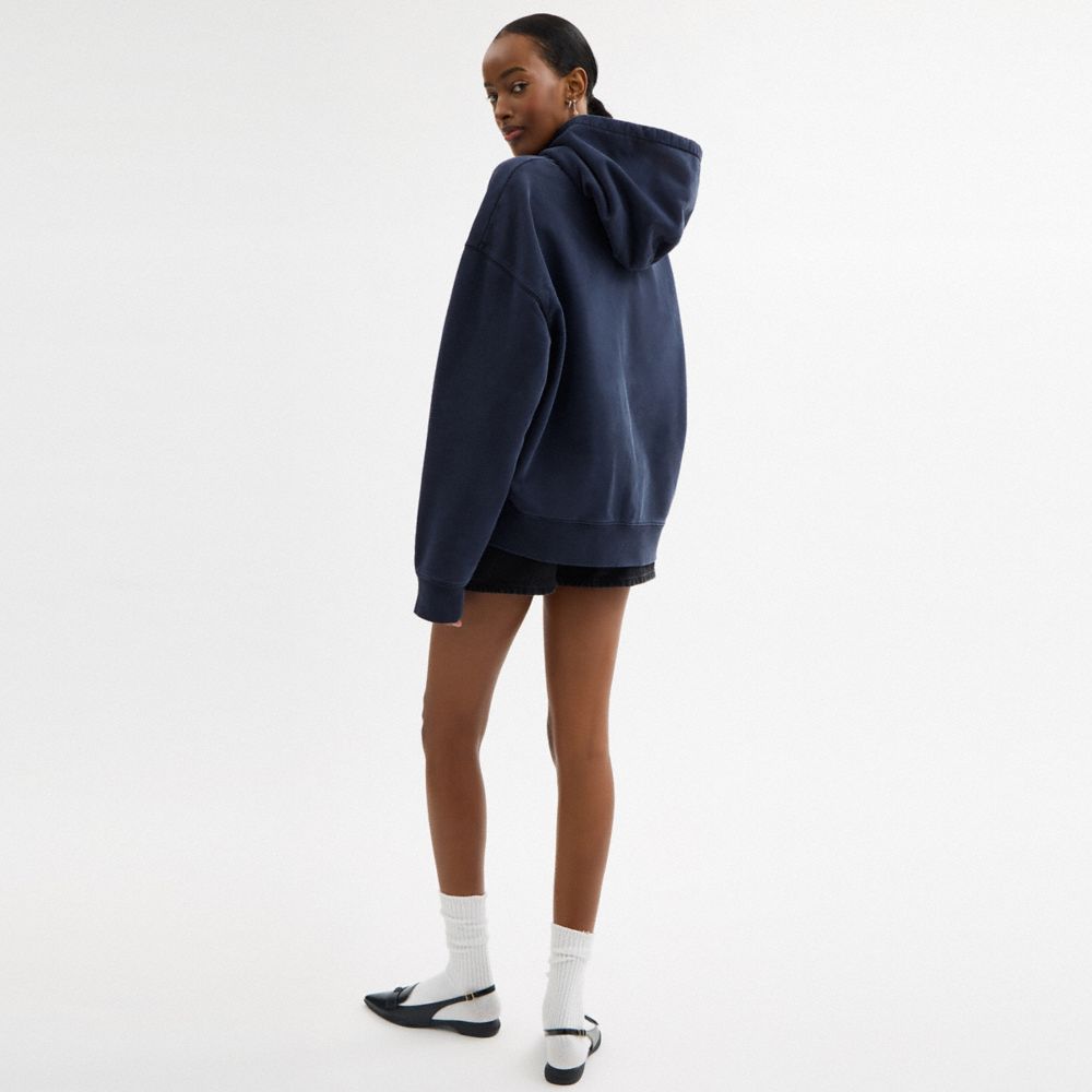 Coach Horse And Carriage Hoodie Navy Blue
