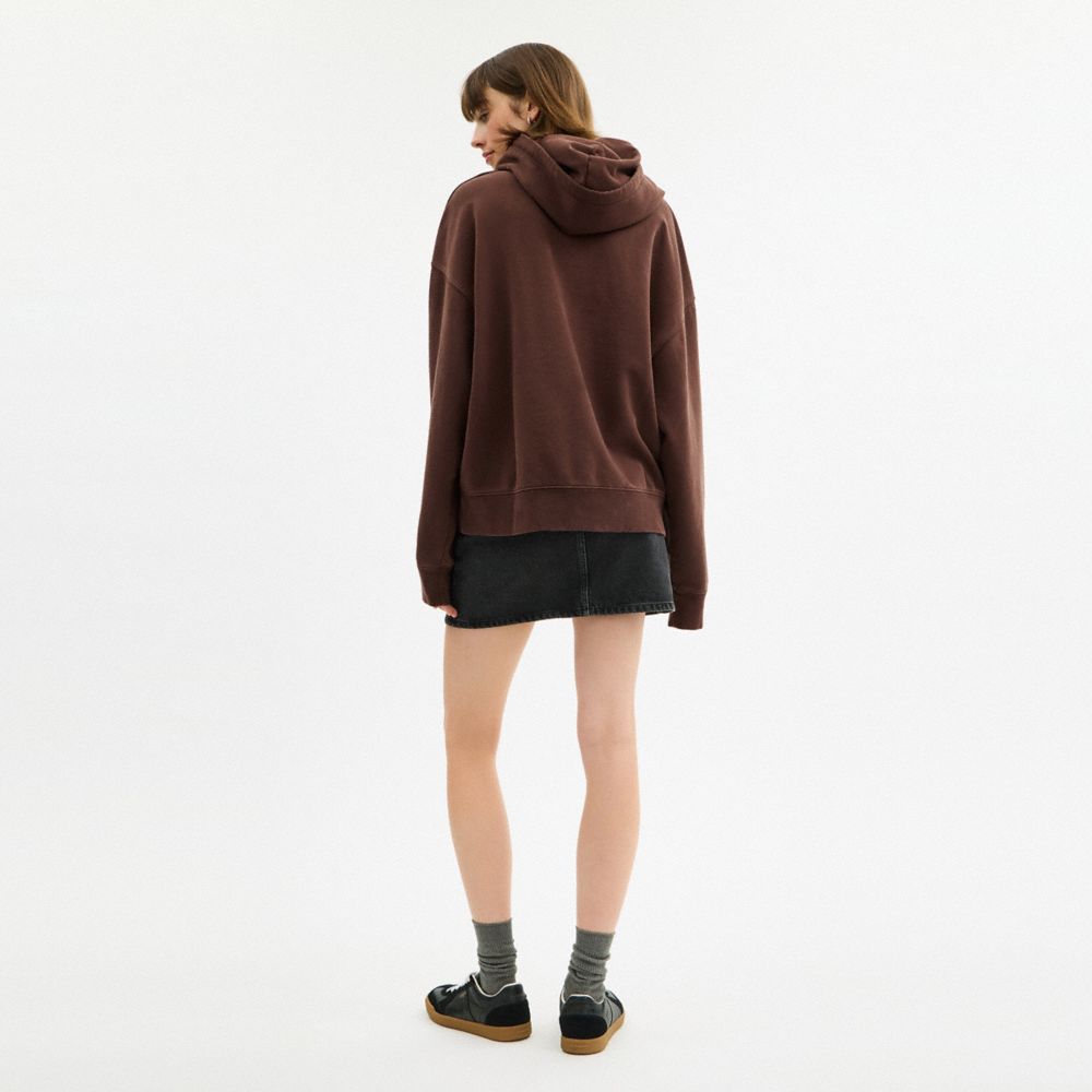 Coach Horse And Carriage Hoodie Brown