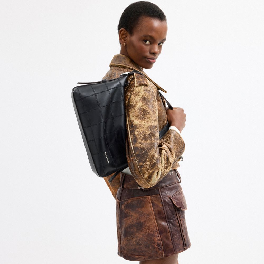 Coach Alter/Ego Slouchy Shoulder Bag In Upcrafted Leather Black