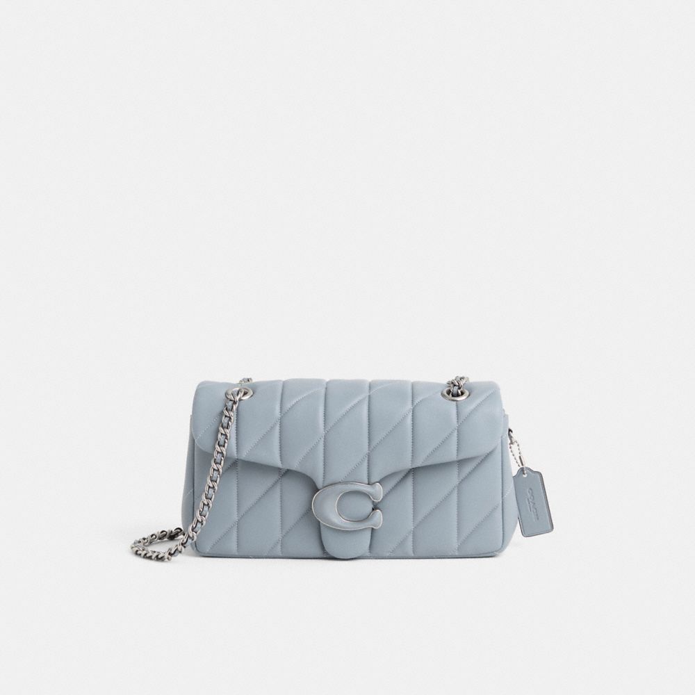 Coach Restored Tabby Shoulder Bag 26 With Quilting Silver/Grey Blue