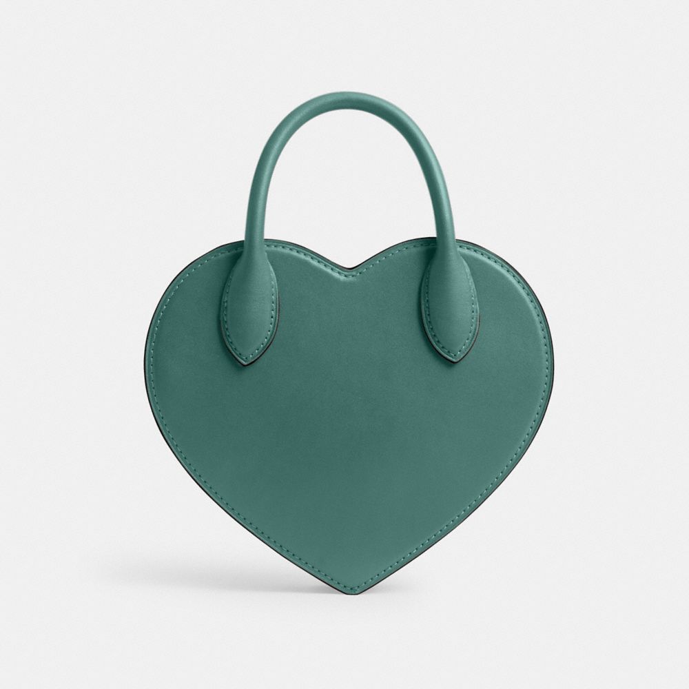 Coach Heart Bag Brass Evergreen