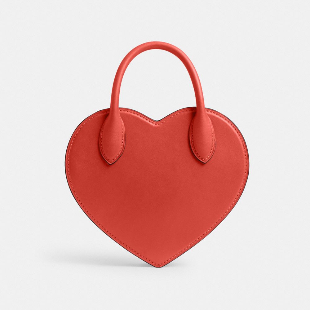 Coach Heart Bag Brass Carmine