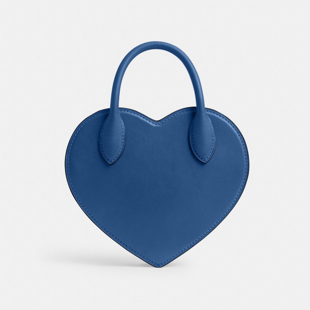 Coach Heart Bag Brass Blue