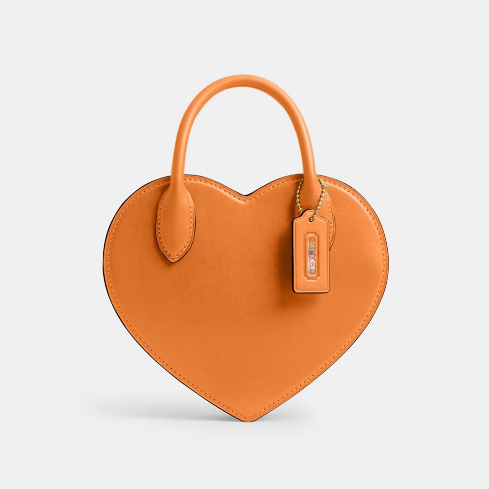 Coach Heart Bag Brass Washed Orange