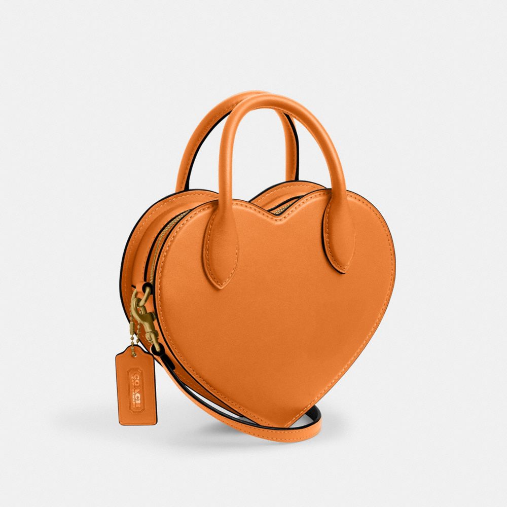 Coach Heart Bag Brass Washed Orange