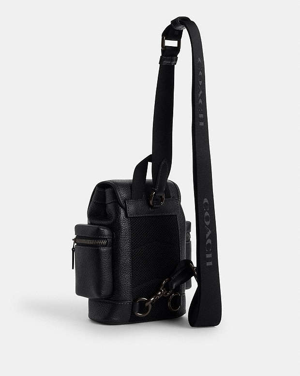 Sprint Sling Pack Pebbled Leather-Black Copper-Black Pebbled Leather-Black Copper-Black