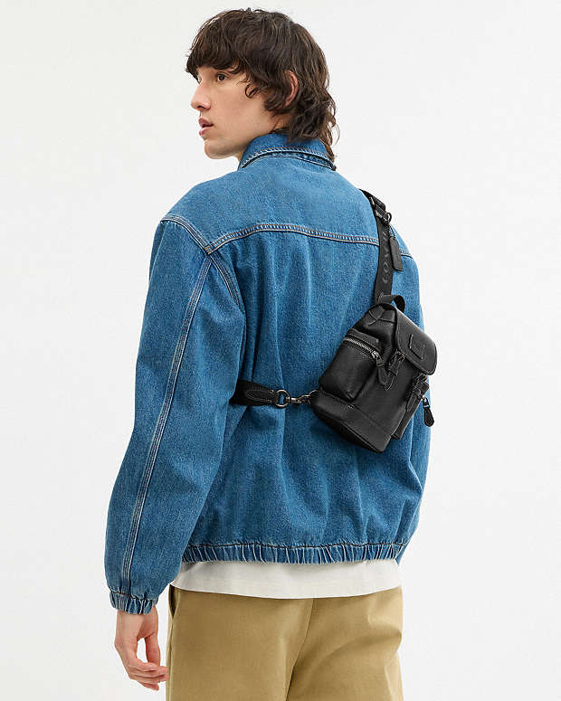 Sprint Sling Pack Pebbled Leather-Black Copper-Black Pebbled Leather-Black Copper-Black