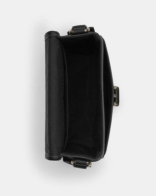 Racer Crossbody Bag Smooth Leather-Gunmetal-Black Smooth Leather-Gunmetal-Black