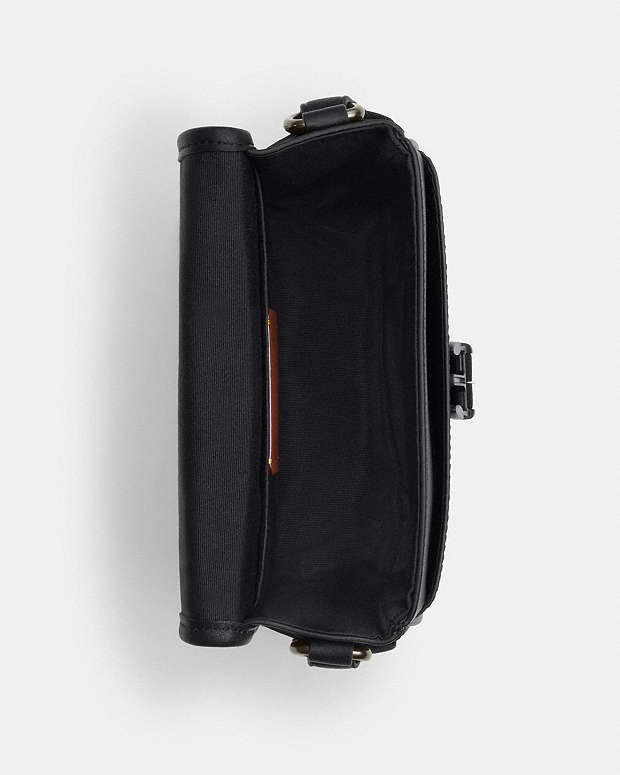 Racer Crossbody Bag In Signature Canvas Signature Canvas-Gunmetal-Charcoal-Black Signature Canvas-Gunmetal-Charcoal-Black