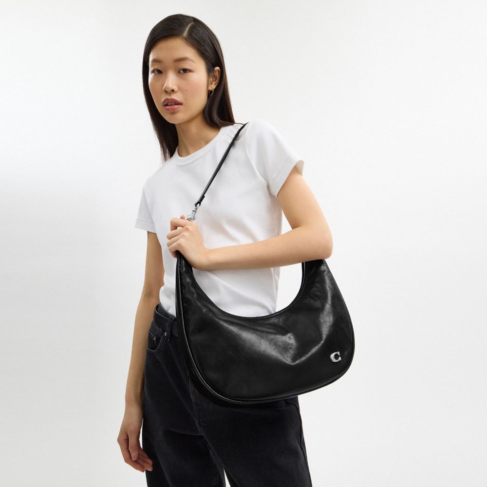 Coach Juliet Sling Bag Silver Black