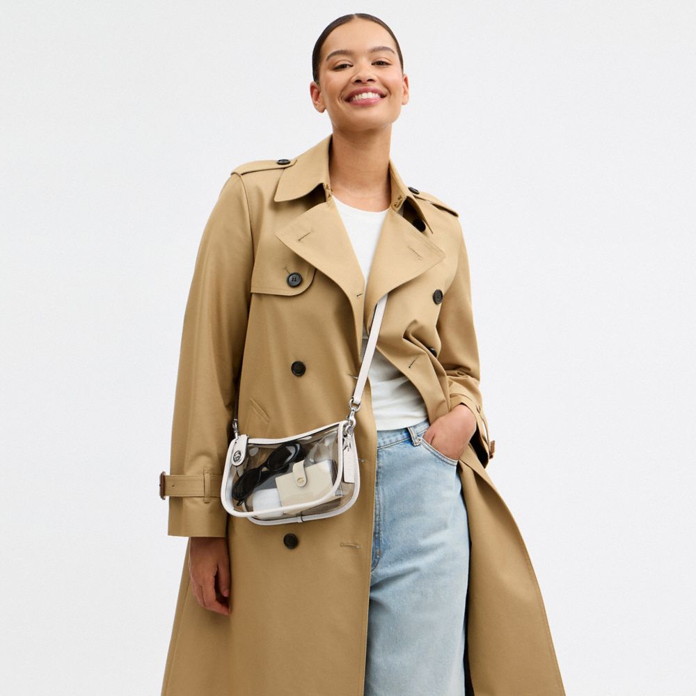 Coach Stadium Swinger Bag Silver Chalk