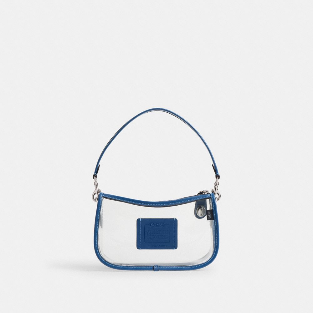 Coach Stadium Swinger Bag Silver True Blue