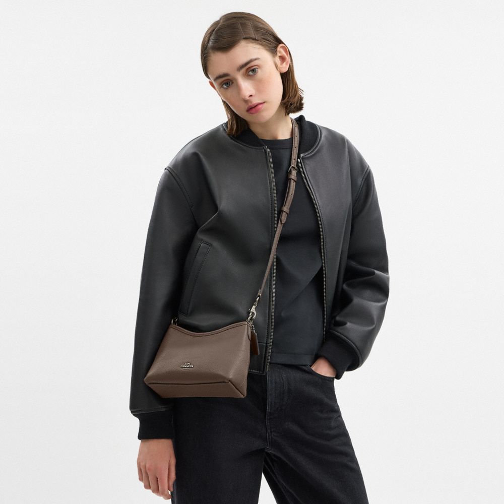 Coach Laurel Small Shoulder Bag Gunmetal Dark Stone